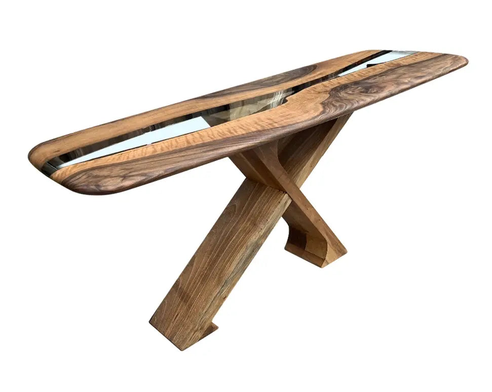 Handmade Solid Walnut Console Table