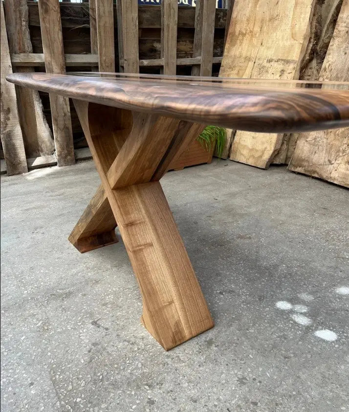 Handmade Solid Walnut Console Table