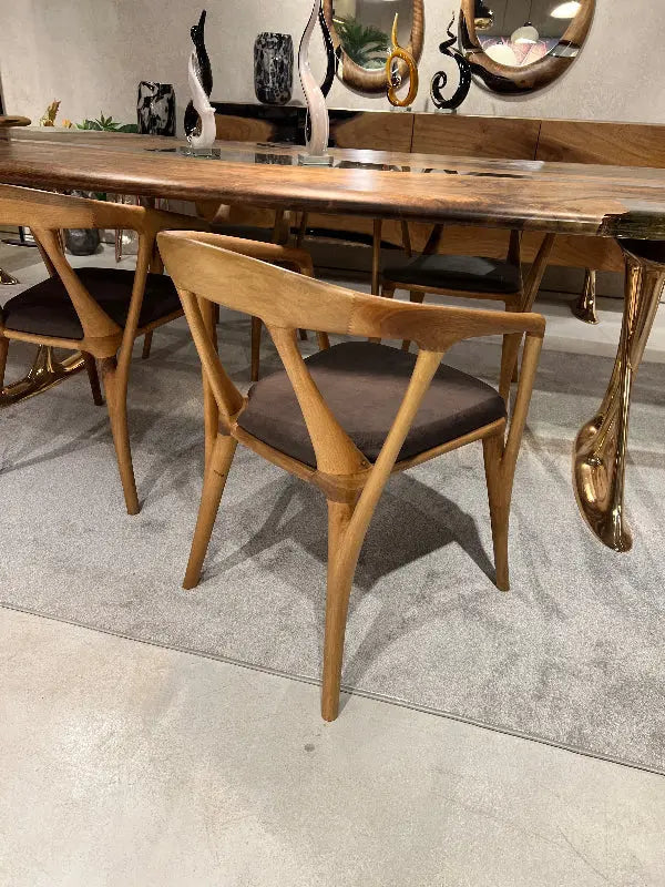 Luxury Premium Solid Walnut Chair | Italian Style