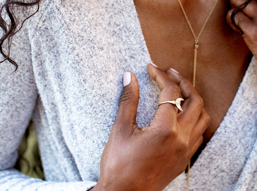 Moonbeam Ring | Rose Quartz