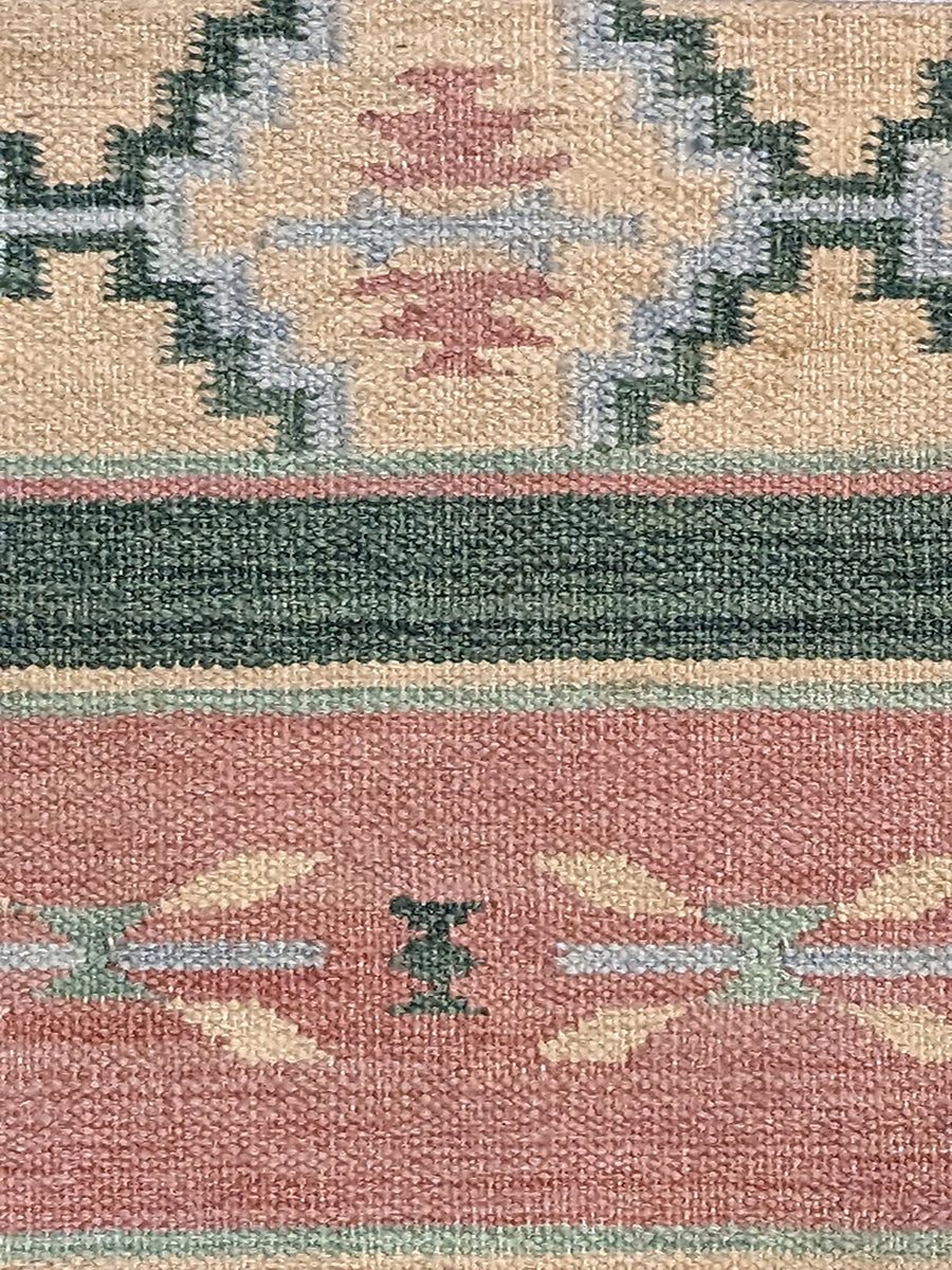 Turkish Kilim Vintage Cushion Cover - 58 x 40 cm-1