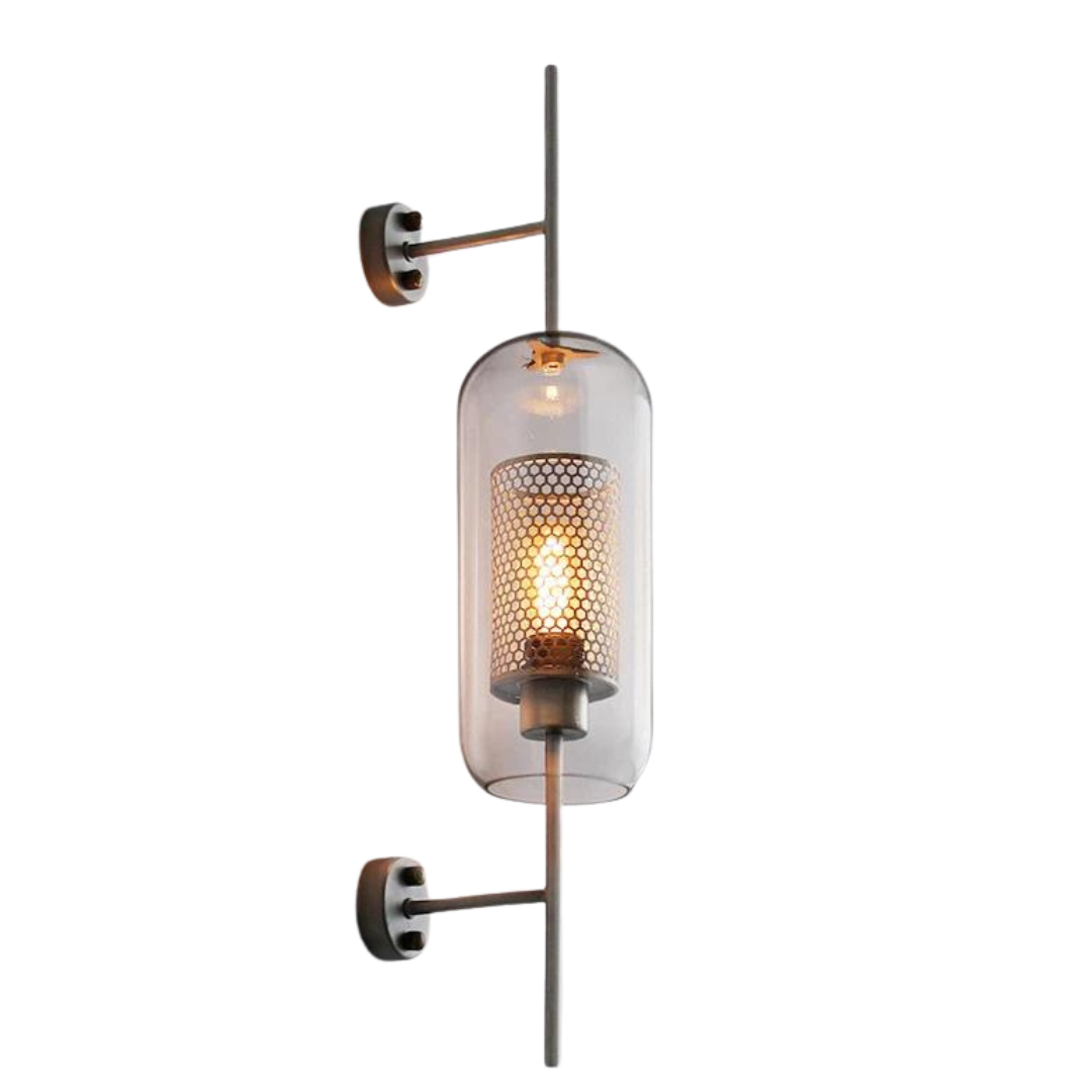 Retro Industrial Glass Ball Wall Sconce