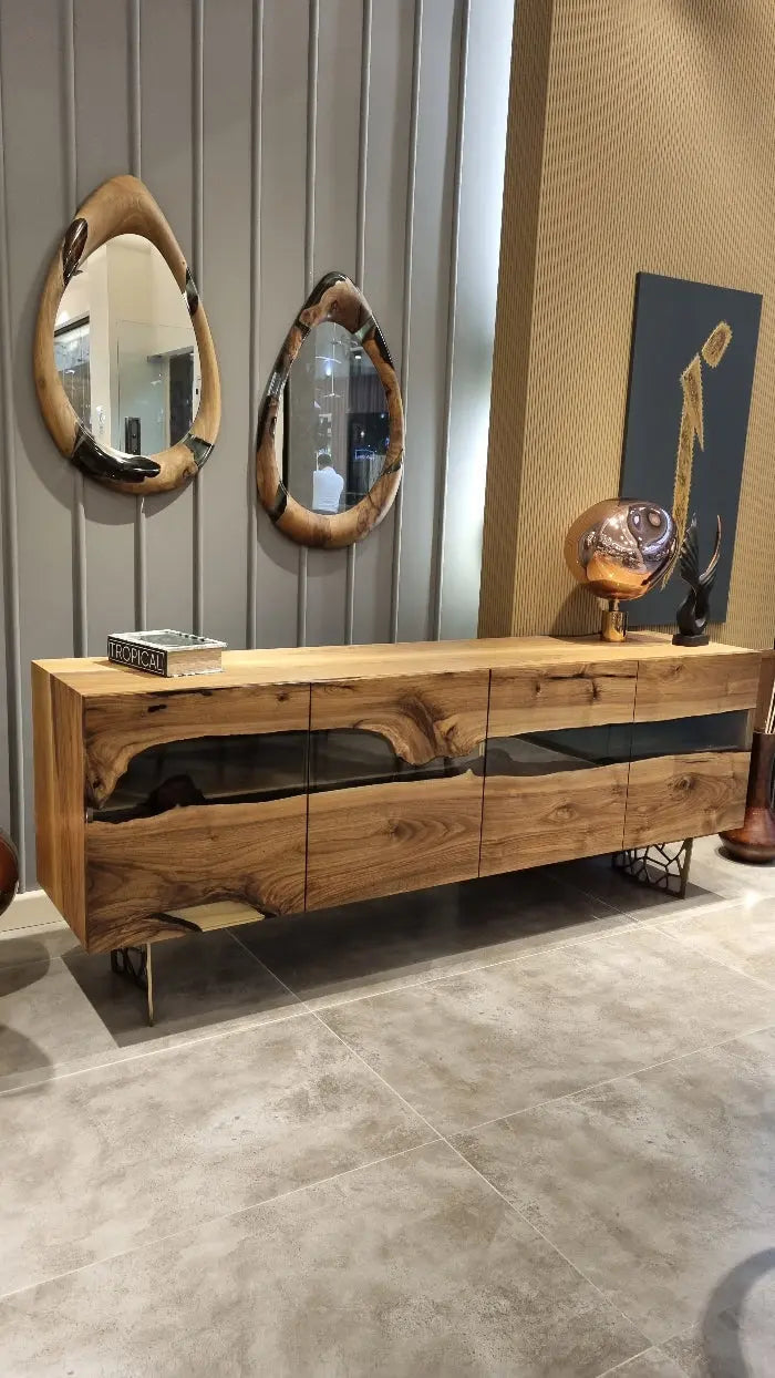 Wood & Resin Dining Room Buffet | Sideboard Table