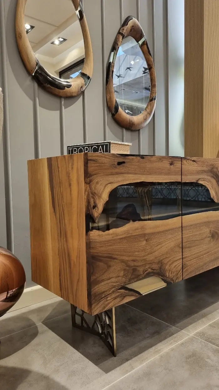 Wood & Resin Dining Room Buffet | Sideboard Table