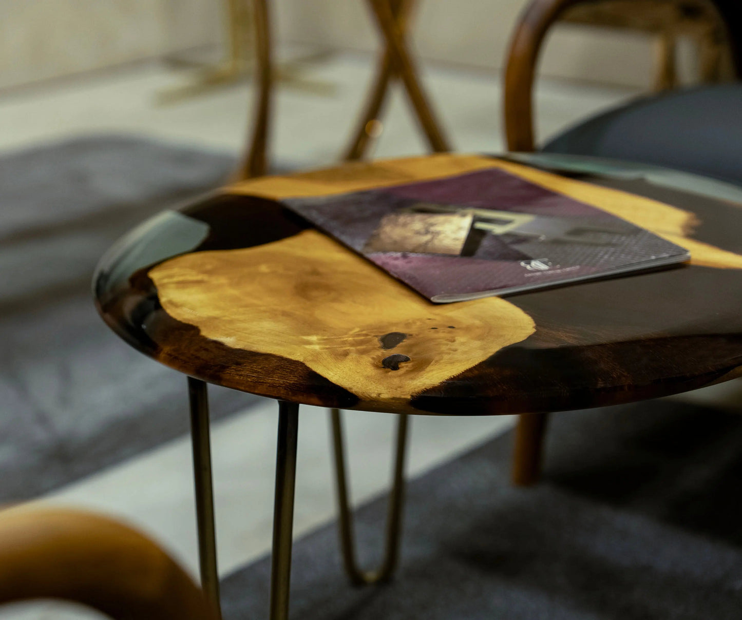 Round Side Table | Resin End Table