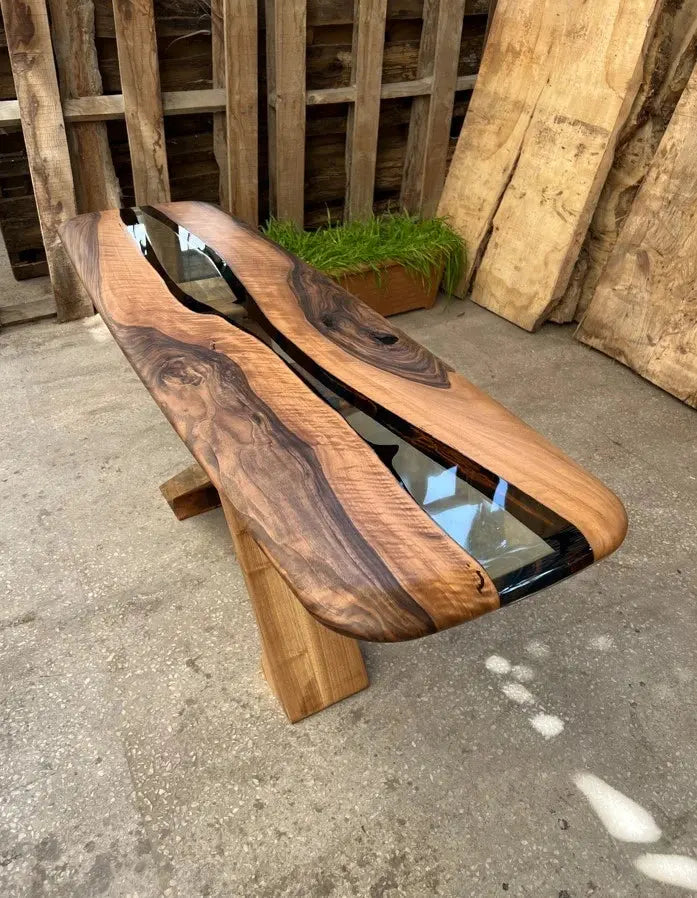 Handmade Solid Walnut Console Table