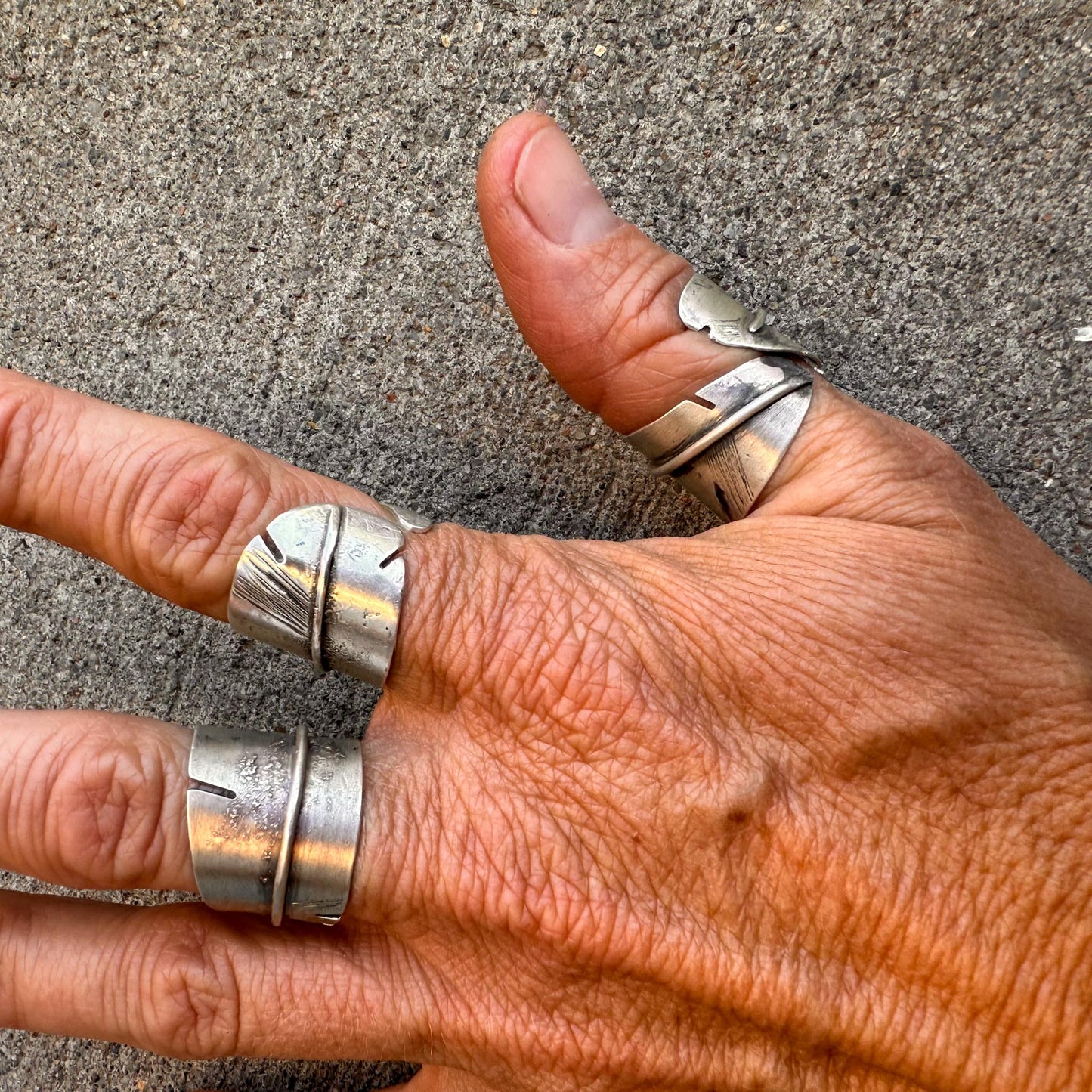 Handmade Silver Fearless Feather Ring