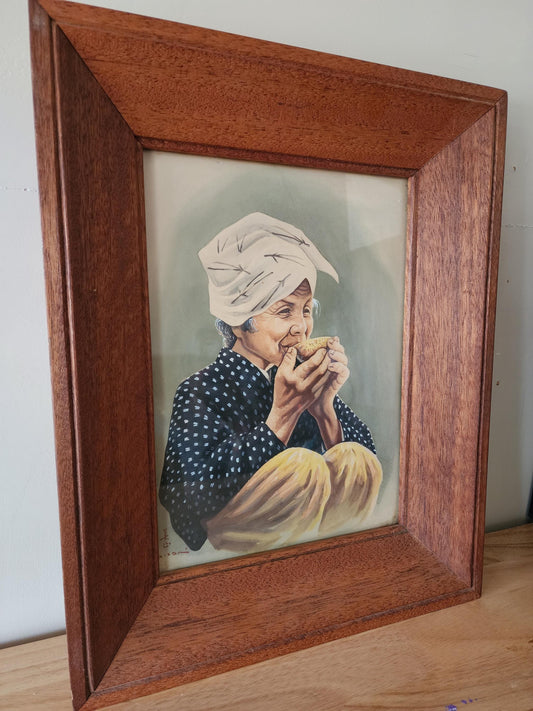 Elderly Japanese Woman Drinking Tea Portrait
