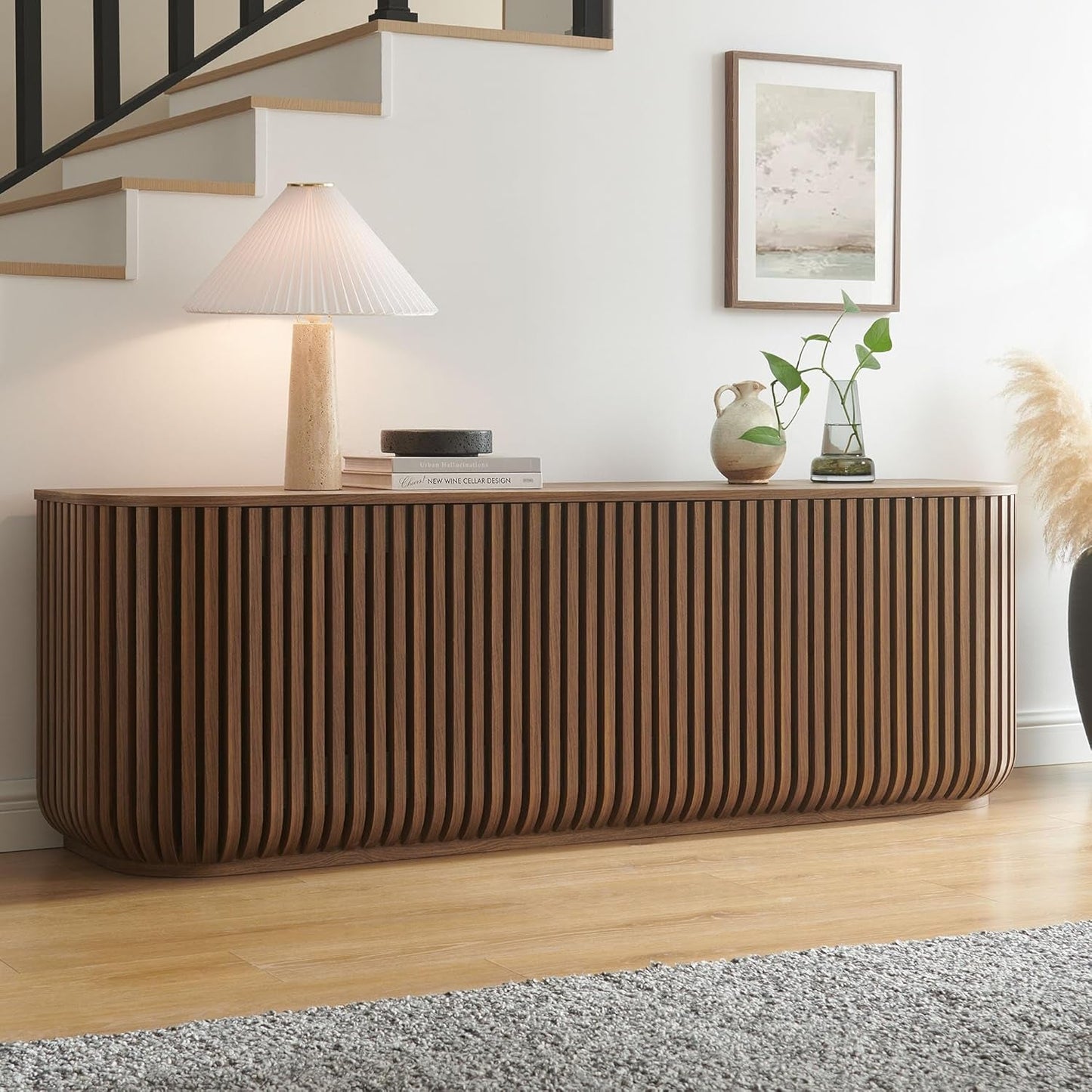 Walnut Sideboard Buffet Cabinet