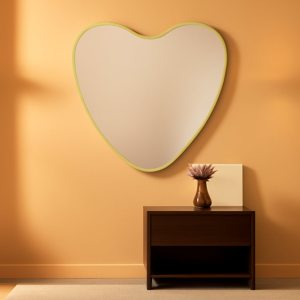26 Inch Irregular Heart Wall Mirror For Home Decor-0