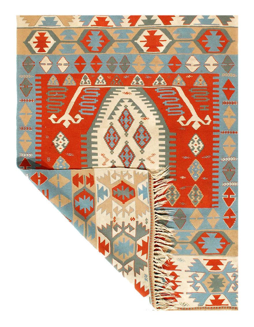 Canvello 1960s Vintage Turkish Kilim Rug - 3'10" x 5'9"-2