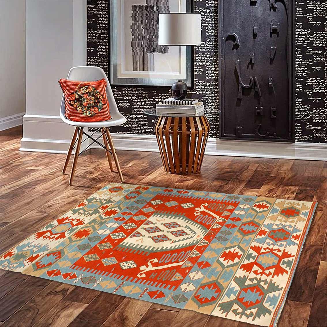 Canvello 1960s Vintage Turkish Kilim Rug - 3'10" x 5'9"-3