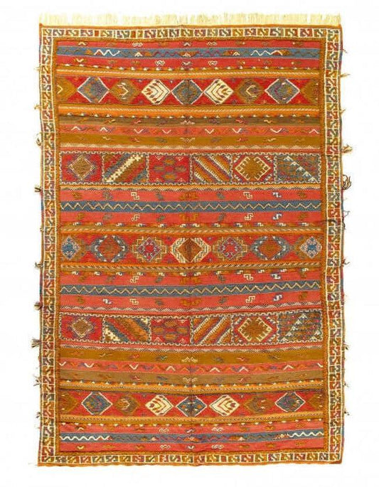 Canvello 1970s Antique Fine Hand Knotted Vintage Authentic Moroccon - 8'1'' X 12'-0