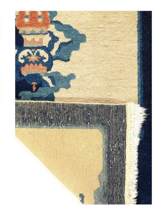 Canvello Elegance and Opulence An Antique Chinese Art Deco Rug - 2' X 2'11''-1