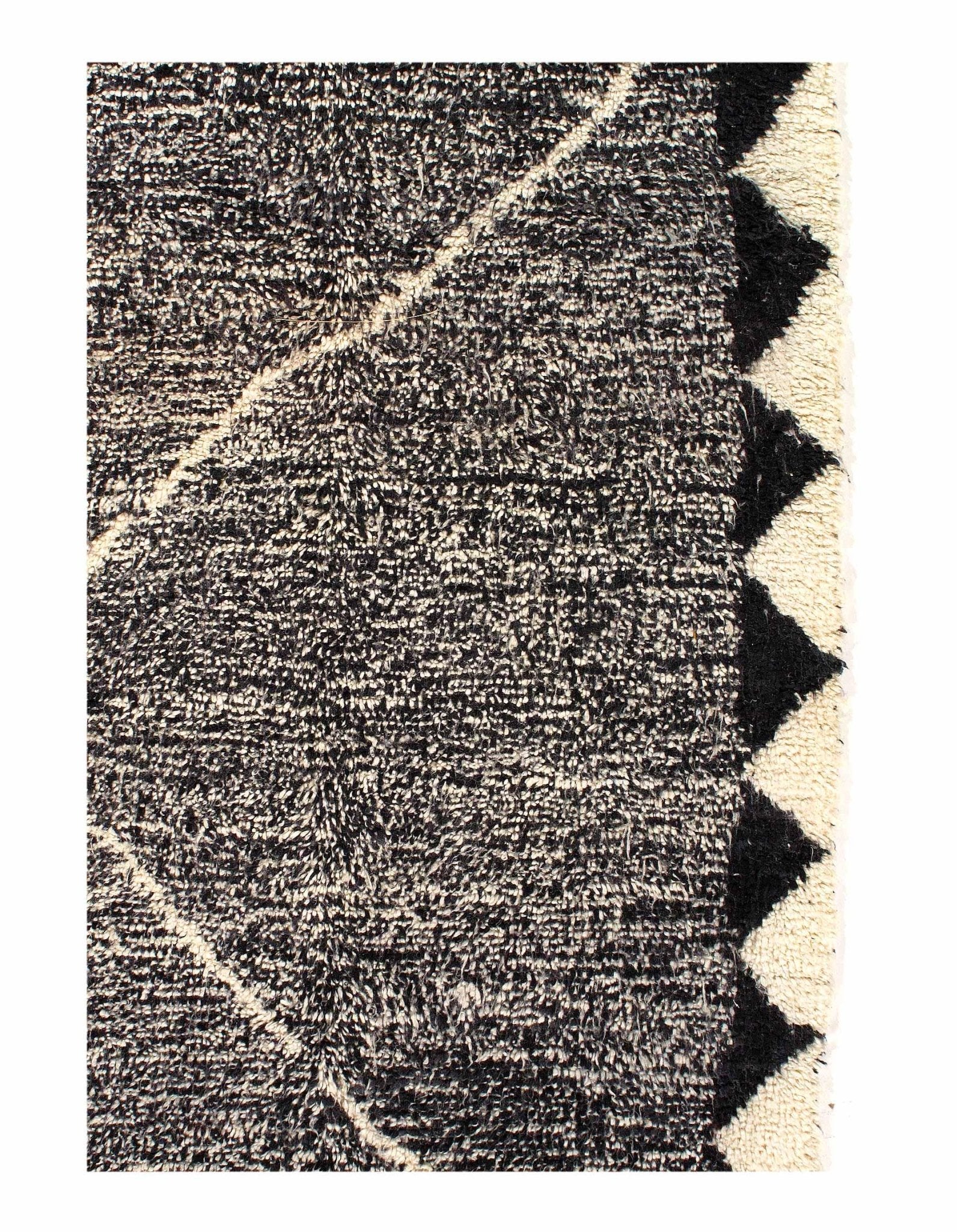 Canvello Fine Hand Knotted Vintage Authentic Moroccon 4'6'' X 8'8''-2