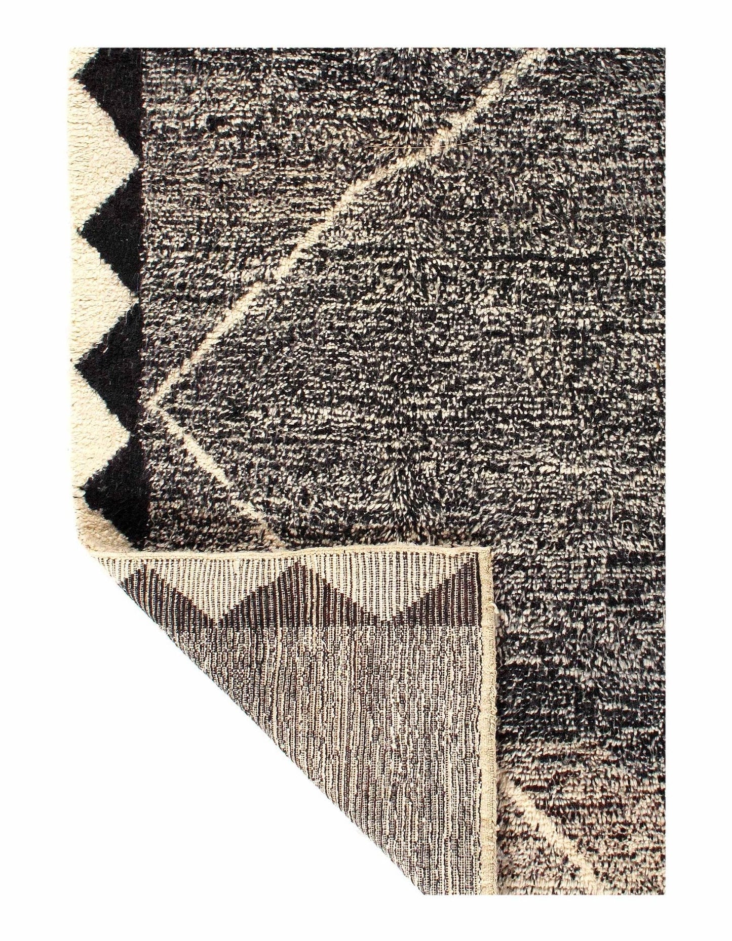 Canvello Fine Hand Knotted Vintage Authentic Moroccon 4'6'' X 8'8''-1