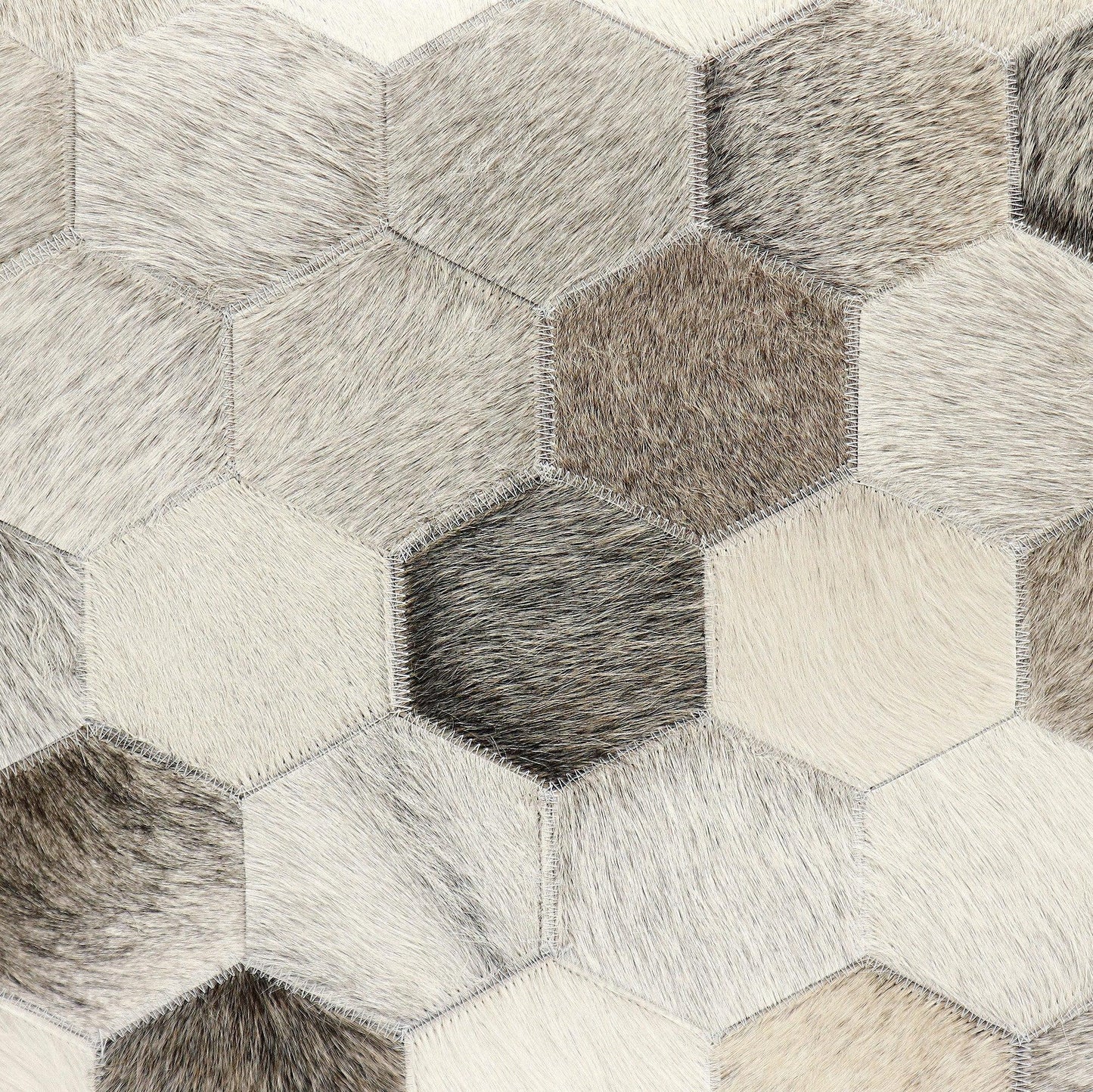 Canvello Galaxy Cowhide Pouf Ottoman-3