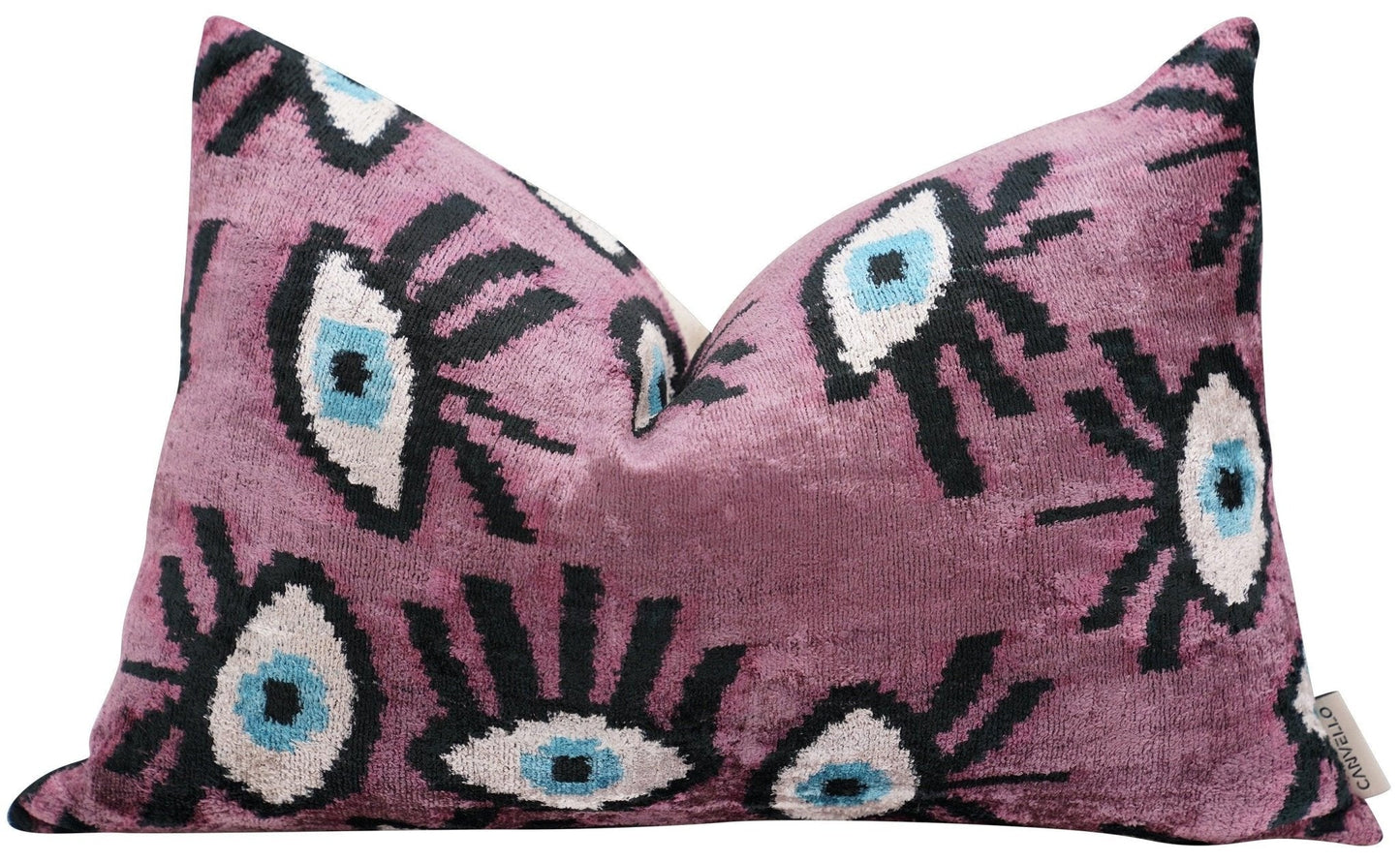 Canvello Luxury Pink Purple Evil Eye Pillow for Couch | 16 x 24 in (40 x 60 cm)-2