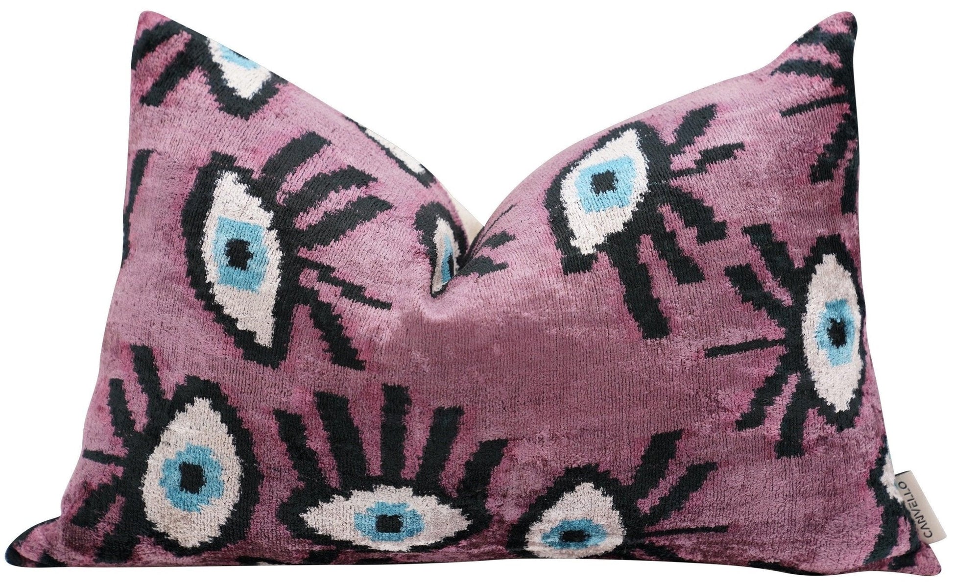 Canvello Luxury Pink Purple Evil Eye Pillow for Couch | 16 x 24 in (40 x 60 cm)-2
