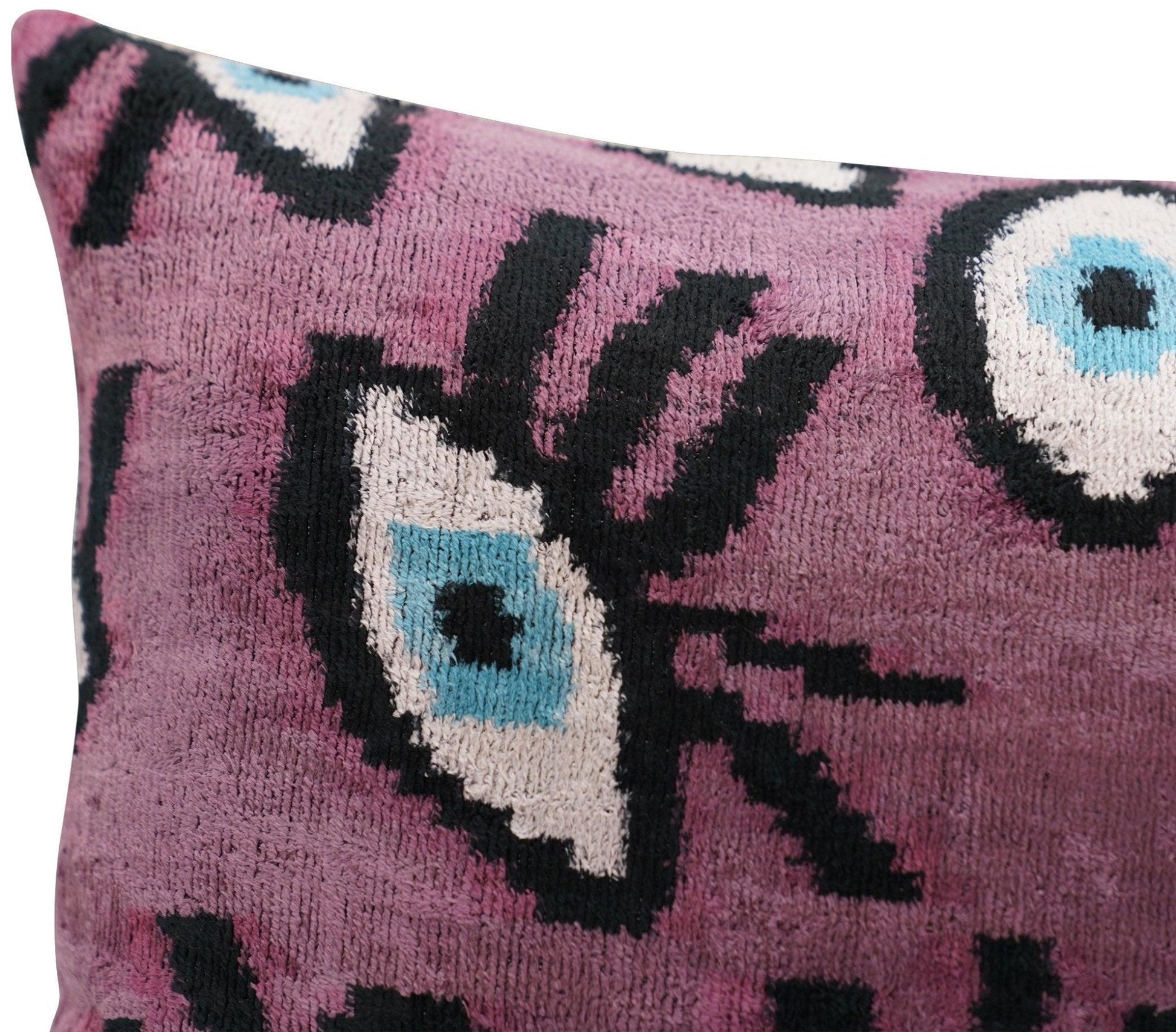 Canvello Luxury Pink Purple Evil Eye Pillow for Couch | 16 x 24 in (40 x 60 cm)-4
