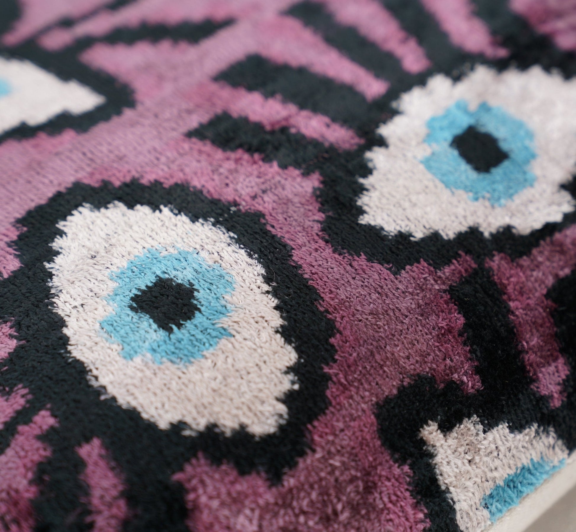 Canvello Luxury Pink Purple Evil Eye Pillow for Couch | 16 x 24 in (40 x 60 cm)-3