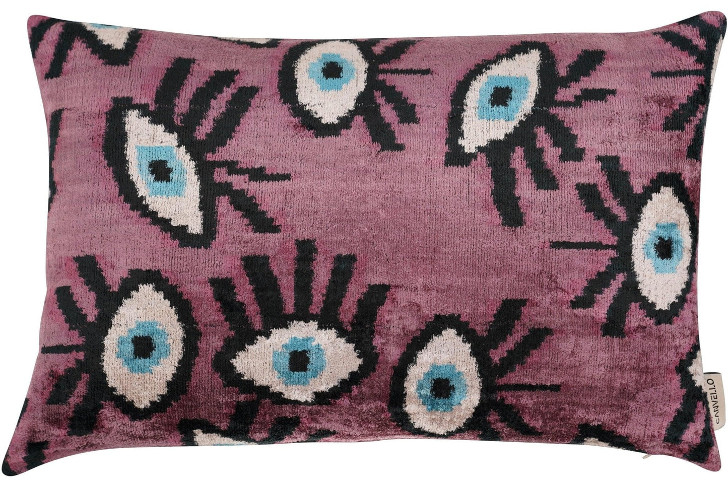 Canvello Luxury Pink Purple Evil Eye Pillow for Couch | 16 x 24 in (40 x 60 cm)-0