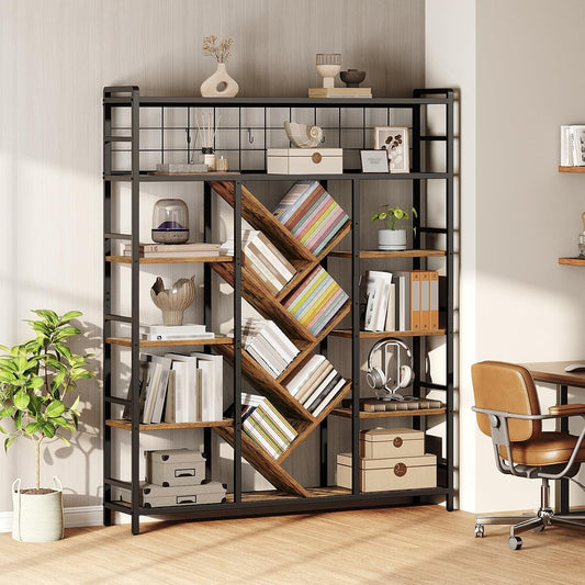 6 Tier | Industrial Bookcase
