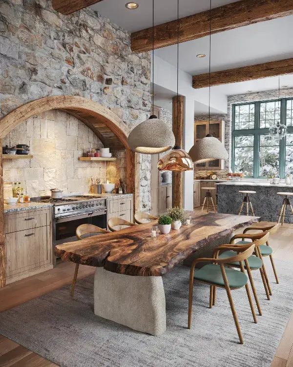 Wabi Sabi Chandeliers | Decorative Stone Textured Pendant Light