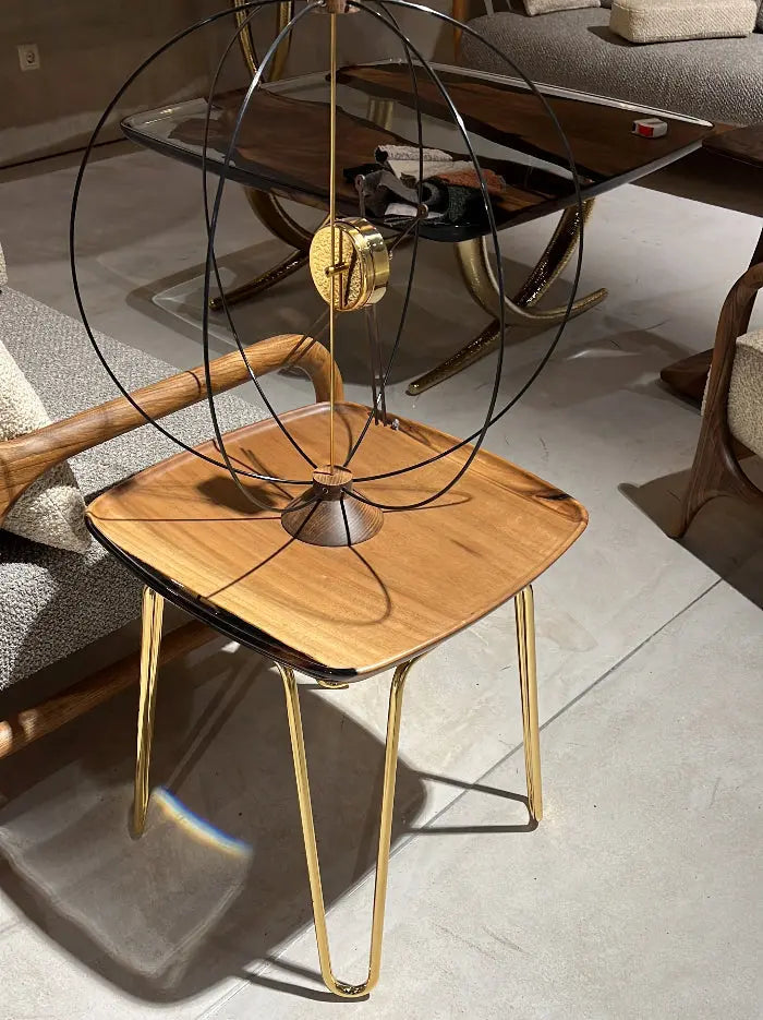 Resin Side Table | Walnut Wood