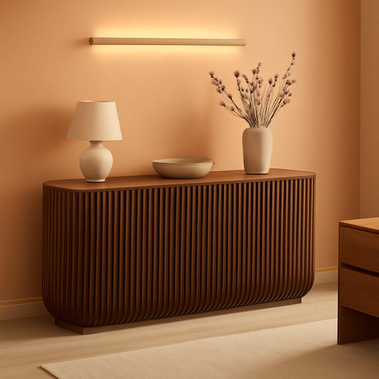 Walnut Sideboard Buffet Cabinet