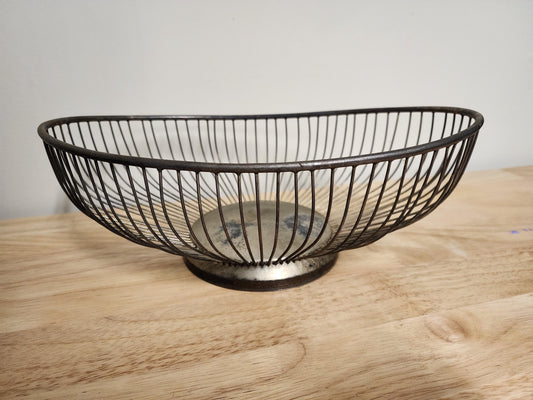 Vintage Silverplated Decorative Oval Bowl