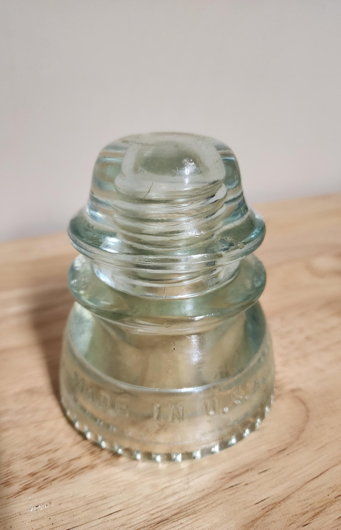 Vintage Clear Glass Insulator