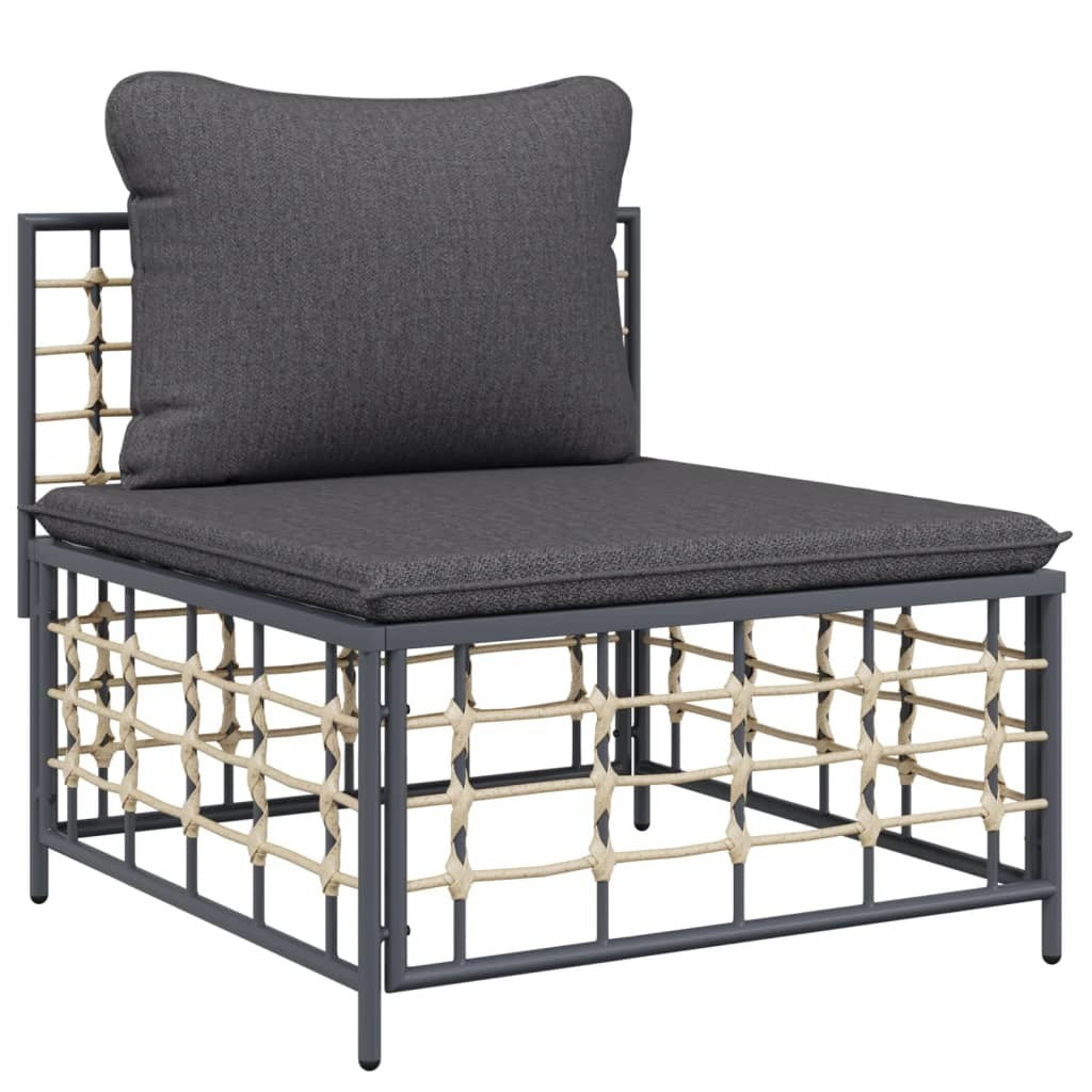 7 Piece Patio Lounge Set with Cushions | Rattan
