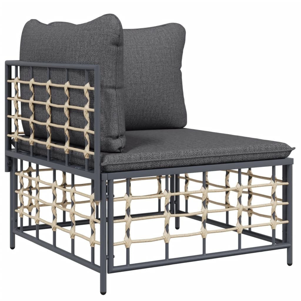7 Piece Patio Lounge Set with Cushions | Rattan