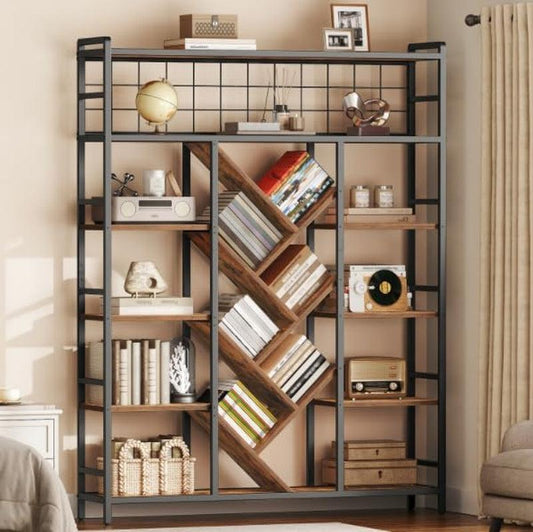 6 Tier | Industrial Bookcase
