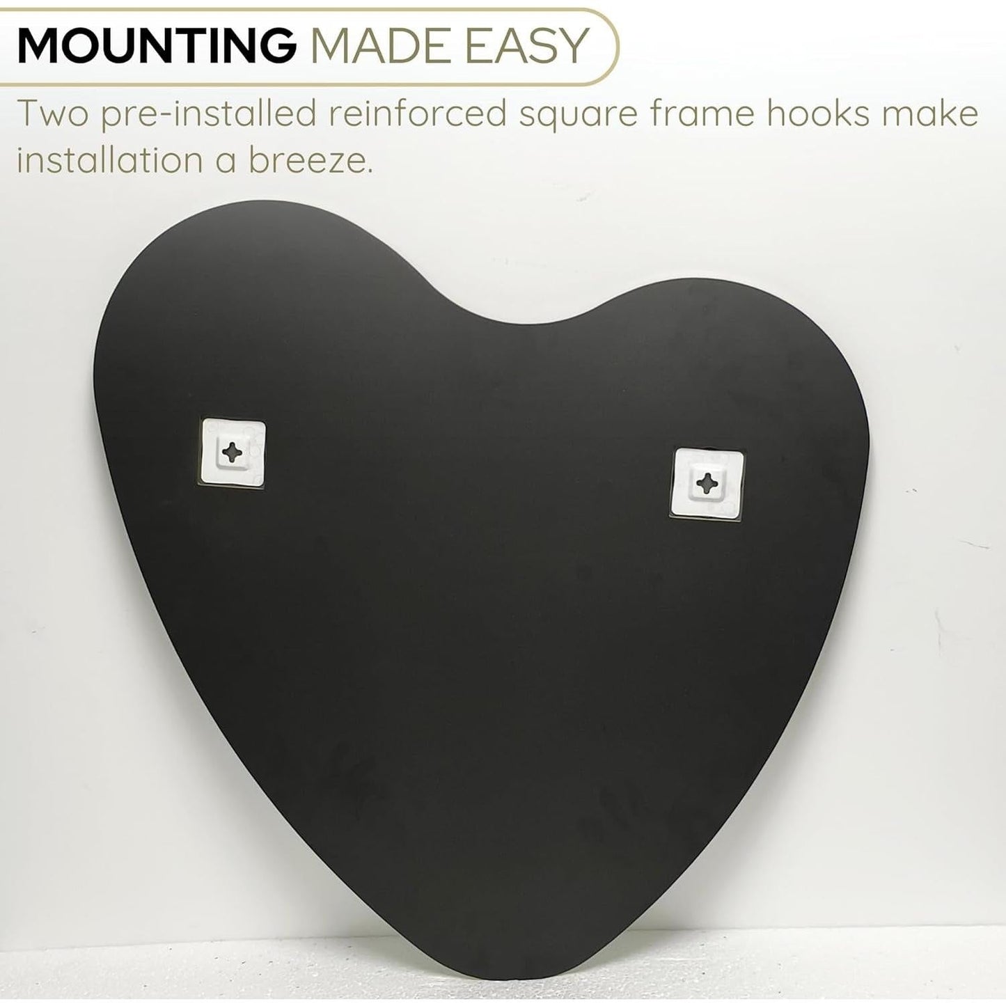 26 Inch Irregular Heart Wall Mirror For Home Decor-4