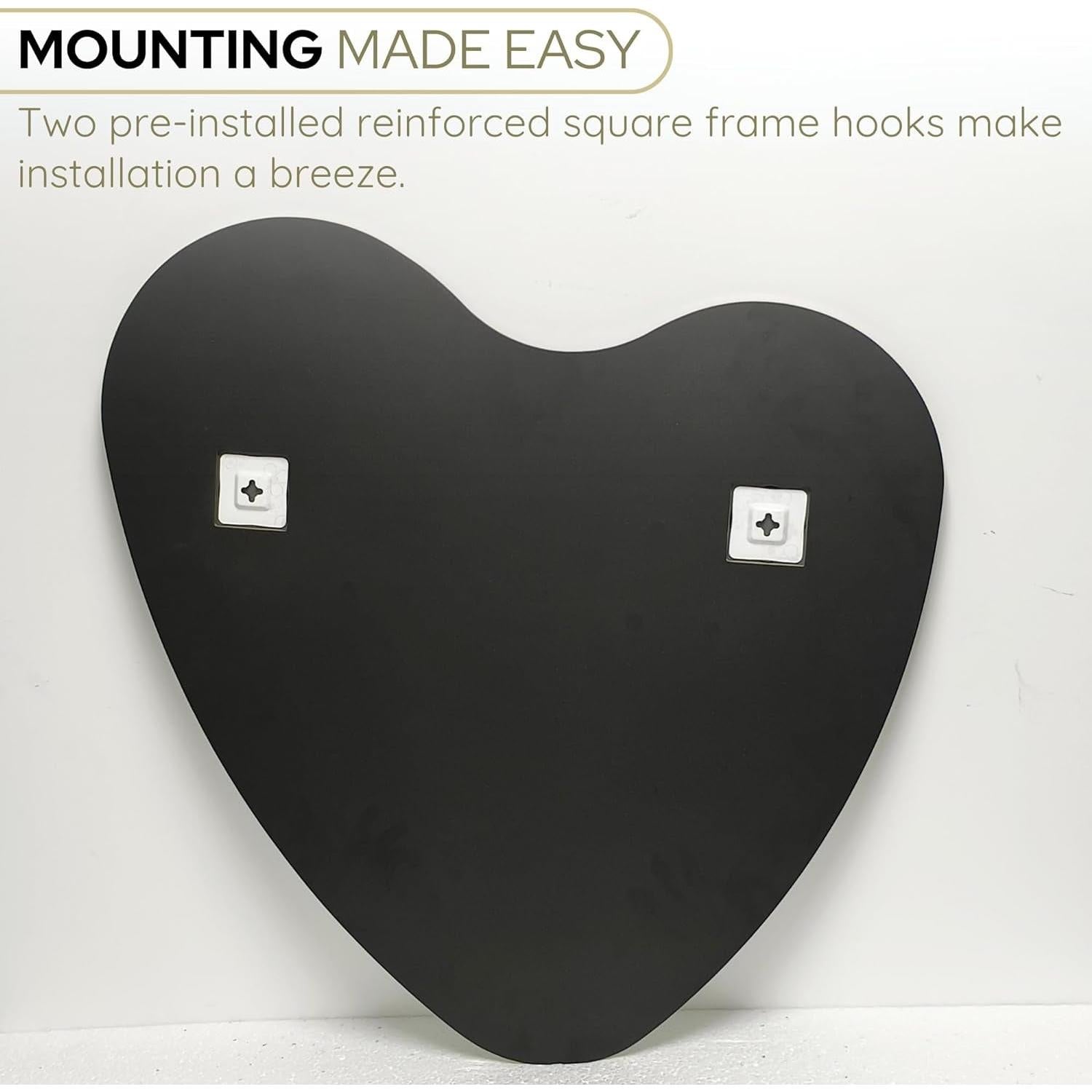 26 Inch Irregular Heart Wall Mirror For Home Decor-4