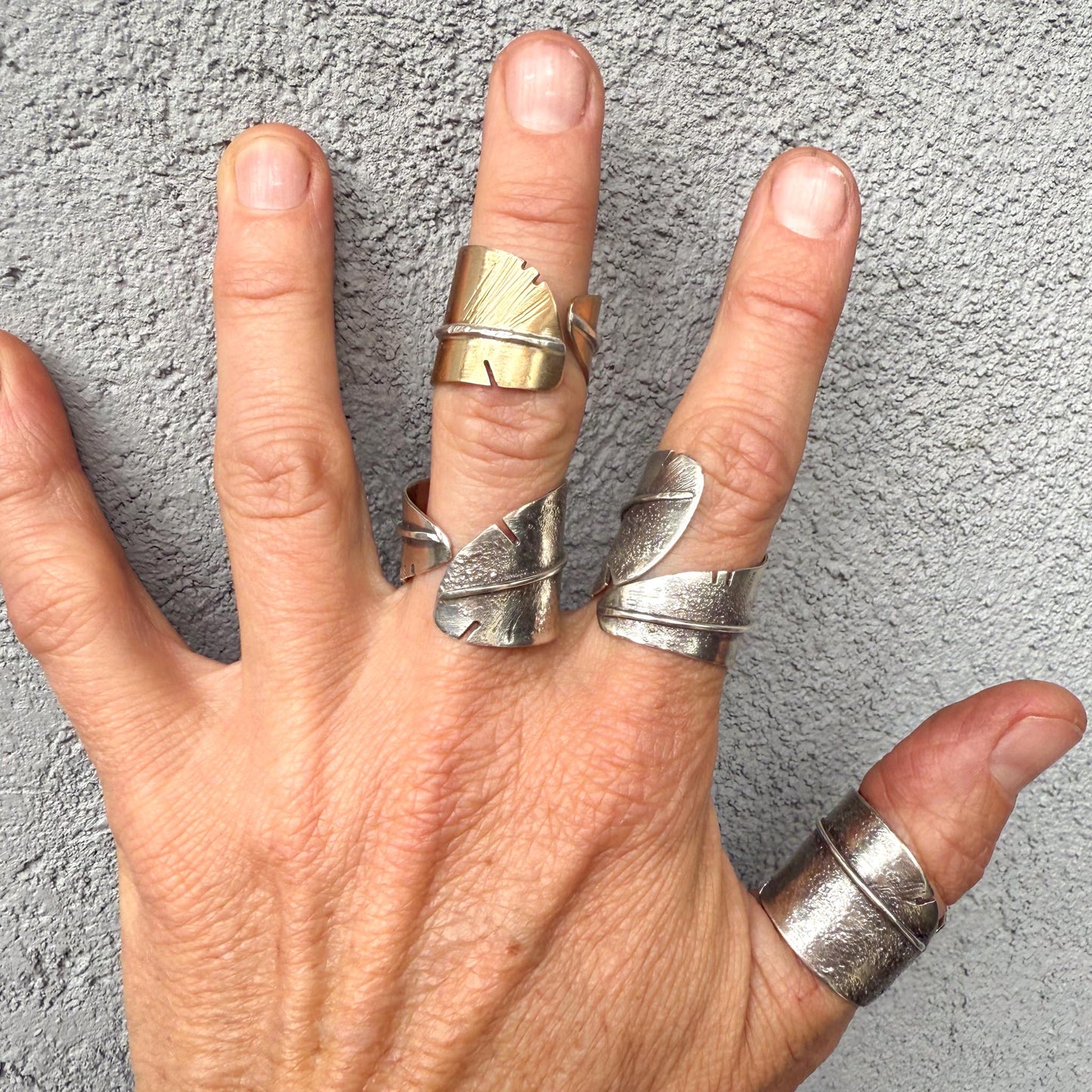 Handmade Silver Fearless Feather Ring