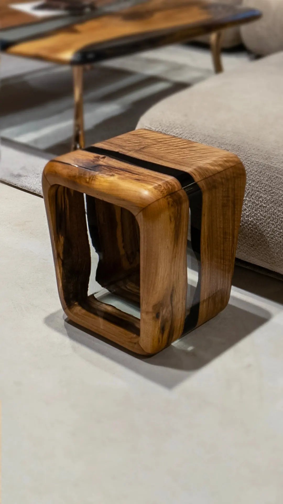 Resin Side Table | Stool | Modern Wooden Furniture
