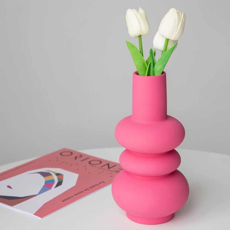 Geometric Ceramic Flower Vase-5