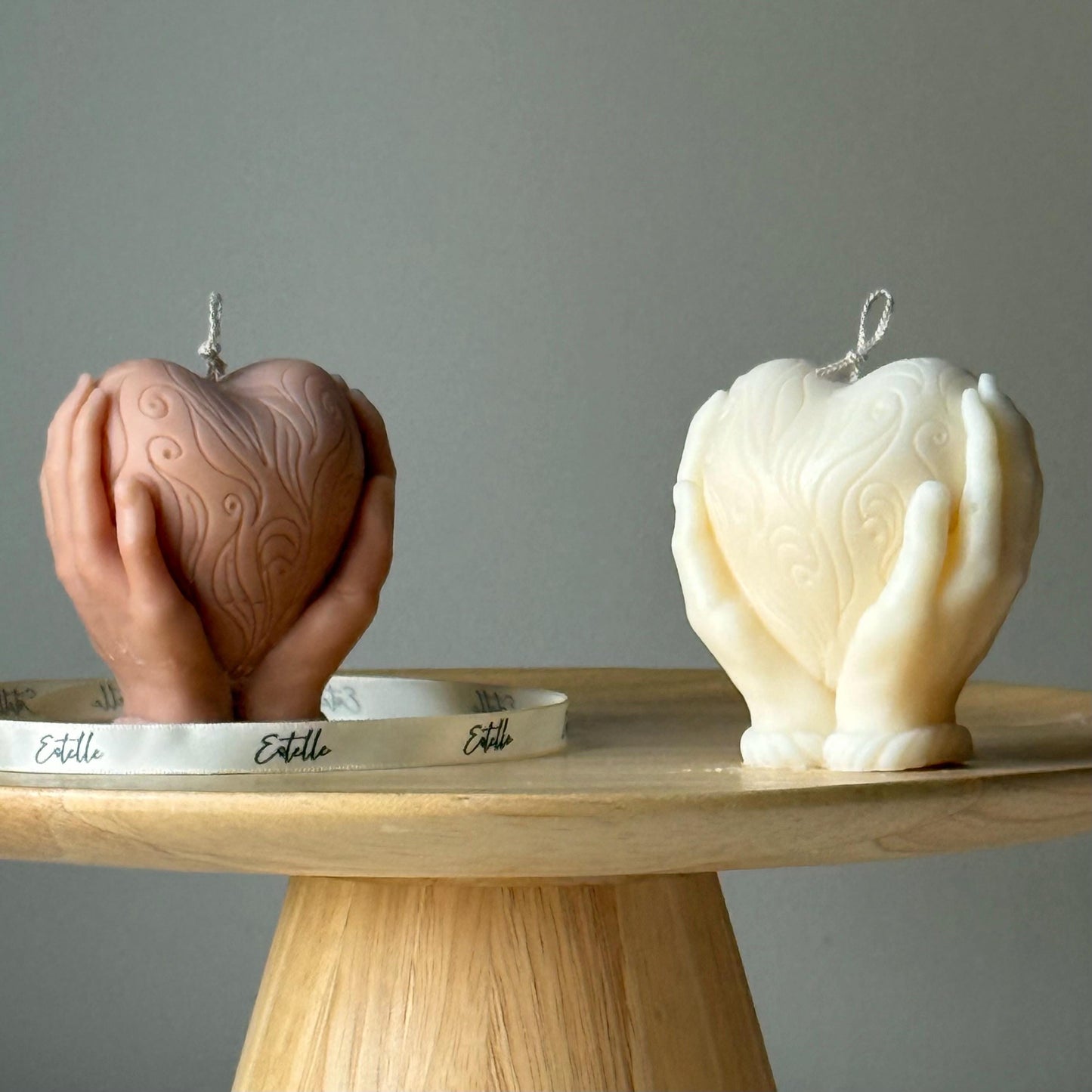 Heart in Hands Candle | Handmade Sculptural Home Decor