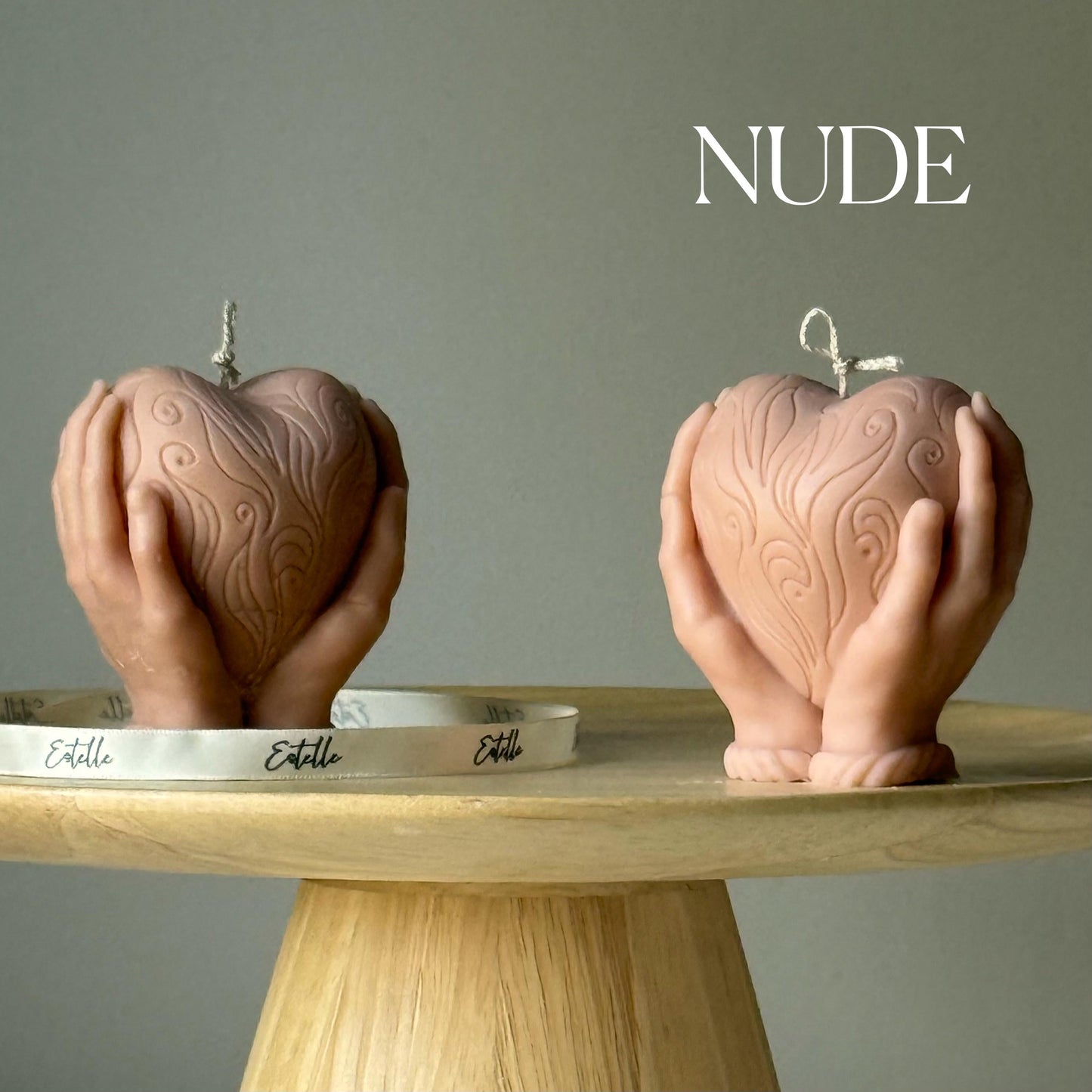 Heart in Hands Candle | Handmade Sculptural Home Decor