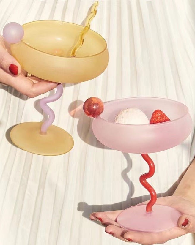 Jelly Bean Wine Glass | Whimsical Eclectic Dopamine Cocktail