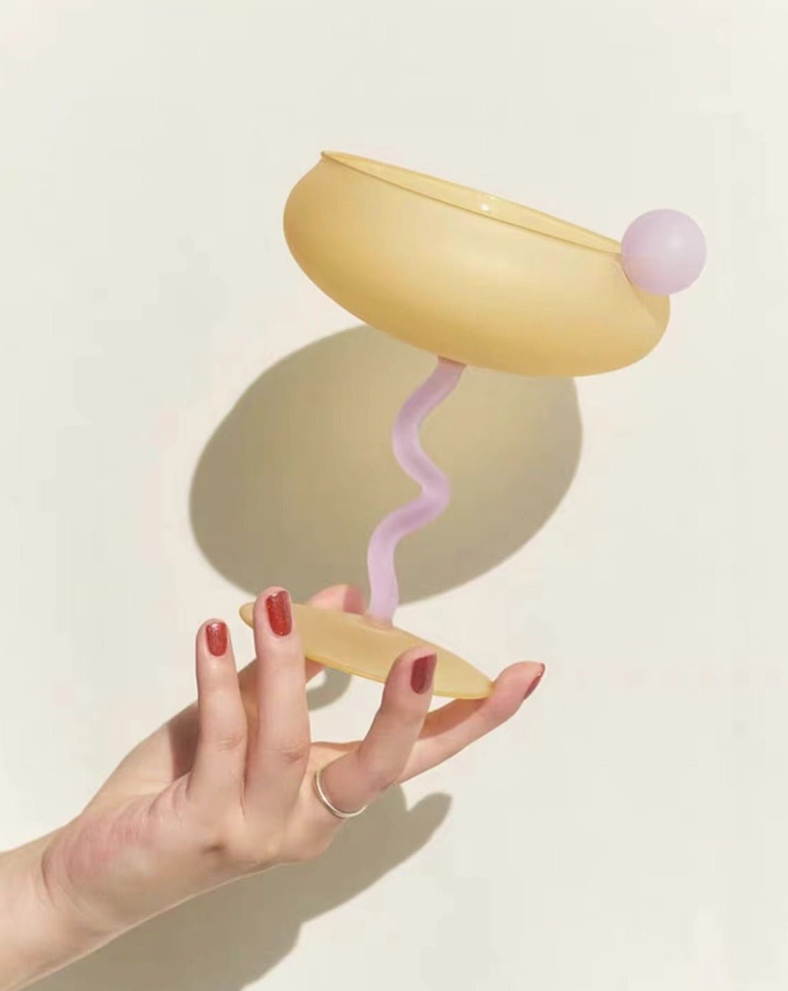 Jelly Bean Wine Glass | Whimsical Eclectic Dopamine Cocktail