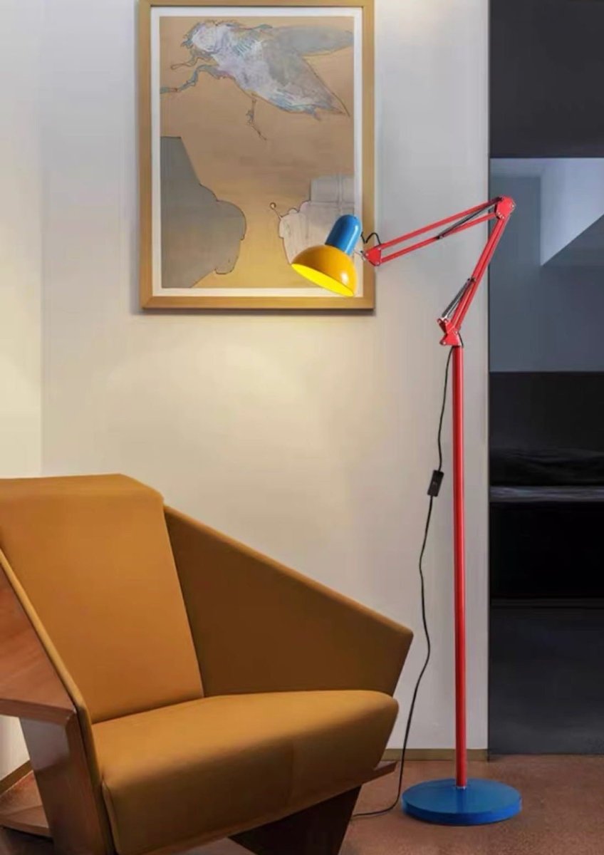 Retro Tall Metal Floor Lamp | Reading Light