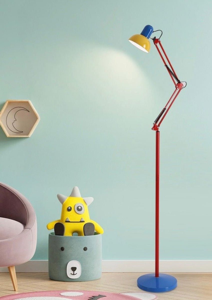 Retro Tall Metal Floor Lamp | Reading Light
