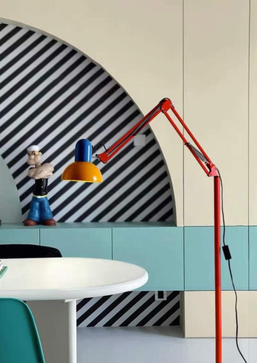 Retro Tall Metal Floor Lamp | Reading Light