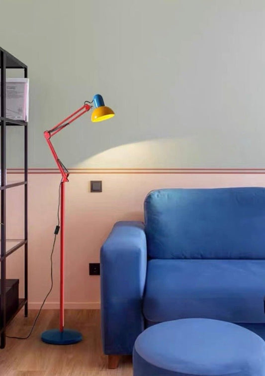 Retro Tall Metal Floor Lamp | Reading Light