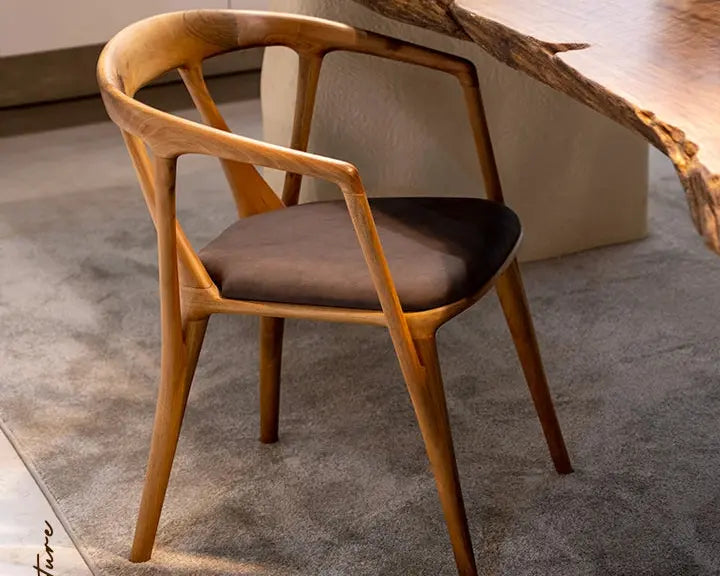 Luxury Premium Solid Walnut Chair | Italian Style