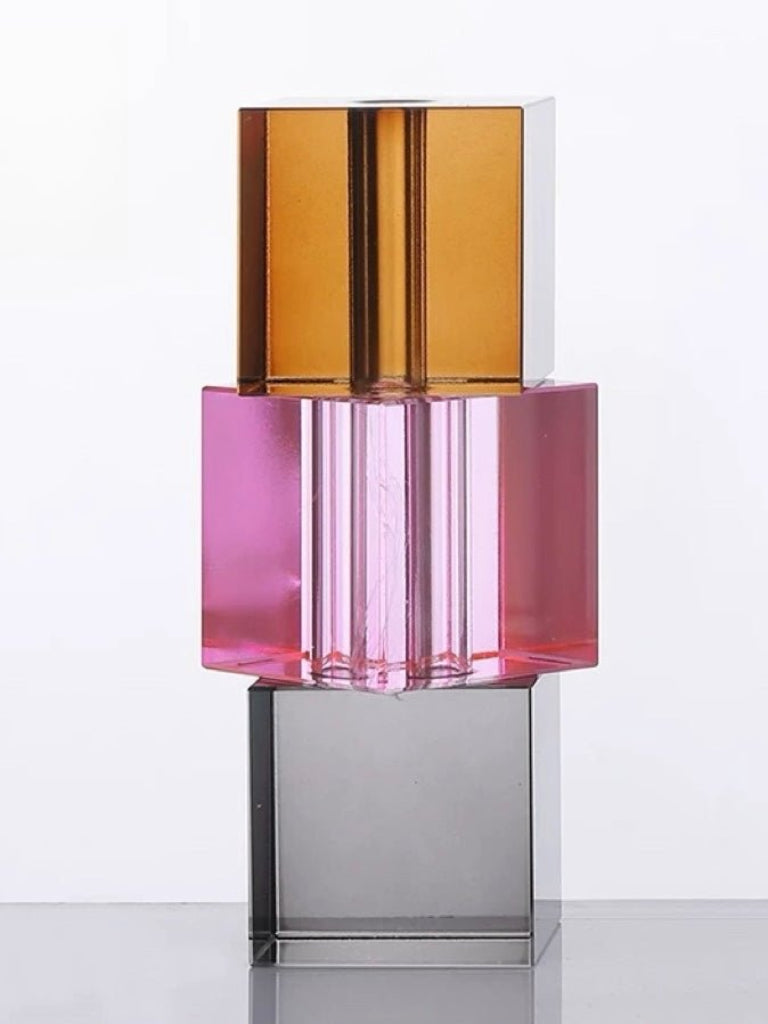 Modern Crystal Cube Vase